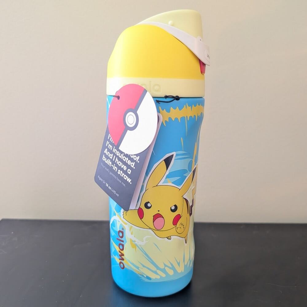 NWT POKÉMON x OWALA FreeSip 16 oz Pikachu Water Bottle Limited Edition In Hand